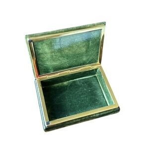 VTG Gen. Alabaster Brass-Hinged Trinket/Jewelry Box